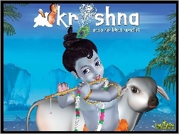 cielak, dziewczyna, Krishna, gra